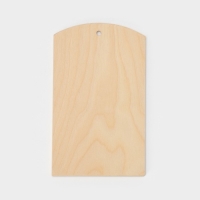 Доска разделочная деревянная с отверстием Доляна, 25&times;15&times;0,6 см, фанера