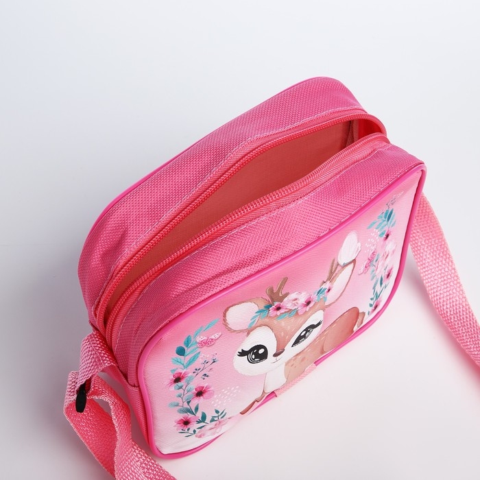 Сумка детская для девочки через плечо Сумка детская для девочки через плечо "Оленёнок" 17х13х5 см