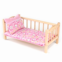 Кукольное постельное &laquo;Котята в сердцах&raquo;: простынь, одеяло 46 &times; 36 см, подушка 23 &times; 17 см