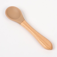 Набор для кормления: нагрудник, тарелка на присоске, ложка, M&B, бежевый Набор для кормления: нагрудник, тарелка на присоске, ложка, M&B, бежевый