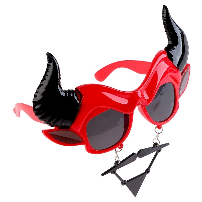 Карнавальные очки &laquo;Дьявол с усами&raquo;