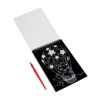 Блокнот лунная гравюра - раскраска на новый год «С Новым годом» Зайчики, 14.8х21 см Блокнот лунная гравюра - раскраска на новый год «С Новым годом» Зайчики, 14.8х21 см