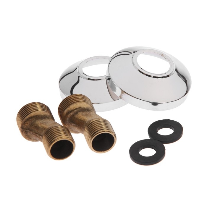 Cмеситель для ванны "Эверест" B22-024, однорычажный, плоский излив, душевой набор, хром