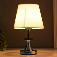 Лампа настольная "Севилья" 1х40Вт Е27 хром 21х21х38 см RISALUX