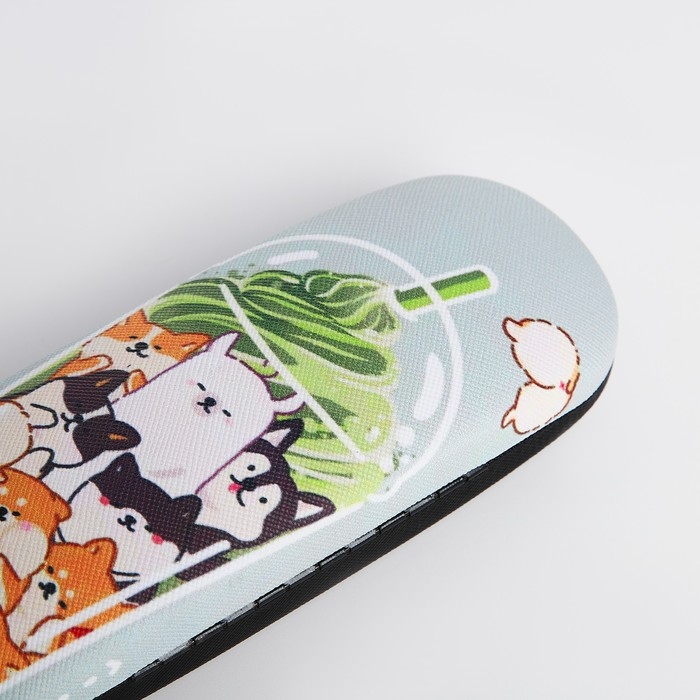 Футляр для очков на хлопушке, длина 16 см, цвет голубой Футляр для очков на хлопушке, длина 16 см, цвет голубой