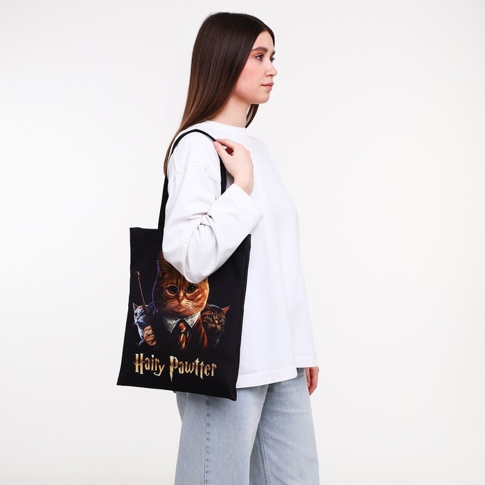 Шопер без застёжки, цвет чёрный Шопер без застёжки, цвет чёрный