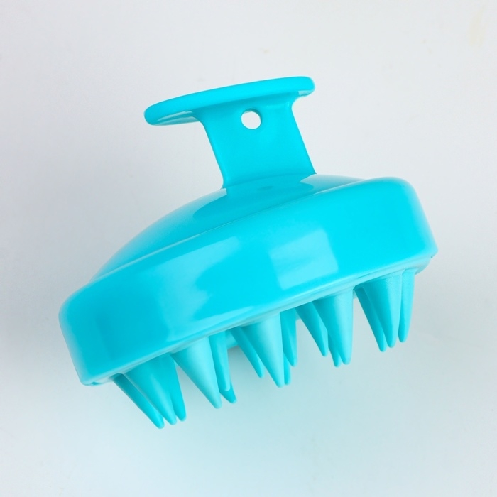 Щётка - массажёр для мытья головы, 8 × 8 × 6 см, цвет голубой Щётка - массажёр для мытья головы, 8 × 8 × 6 см, цвет голубой