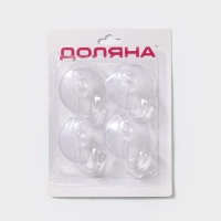 Крючки на вакуумной присоске Доляна &laquo;Классика&raquo;, 4 шт