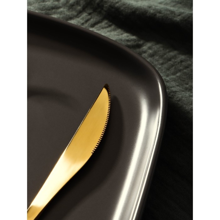 Столовые приборы из нержавеющей стали Доляна &laquo;Античность&raquo;, 4 предмета, цвет золотой