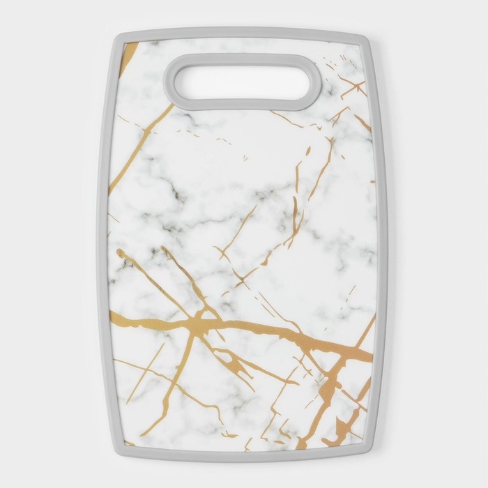 Доска разделочная Доляна «Мрамор и золото», 30×20 см Доска разделочная Доляна «Мрамор и золото», 30×20 см