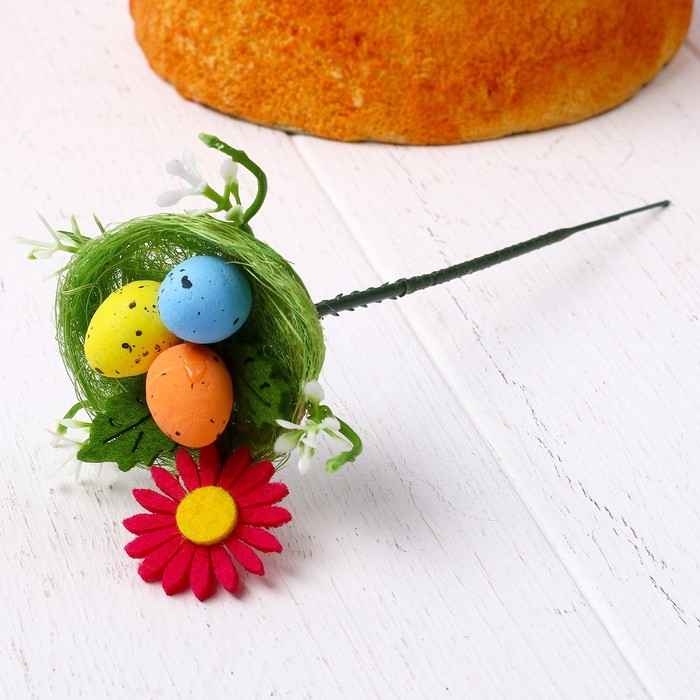 Декор на палочке &laquo;Гнездо&raquo; МИКС