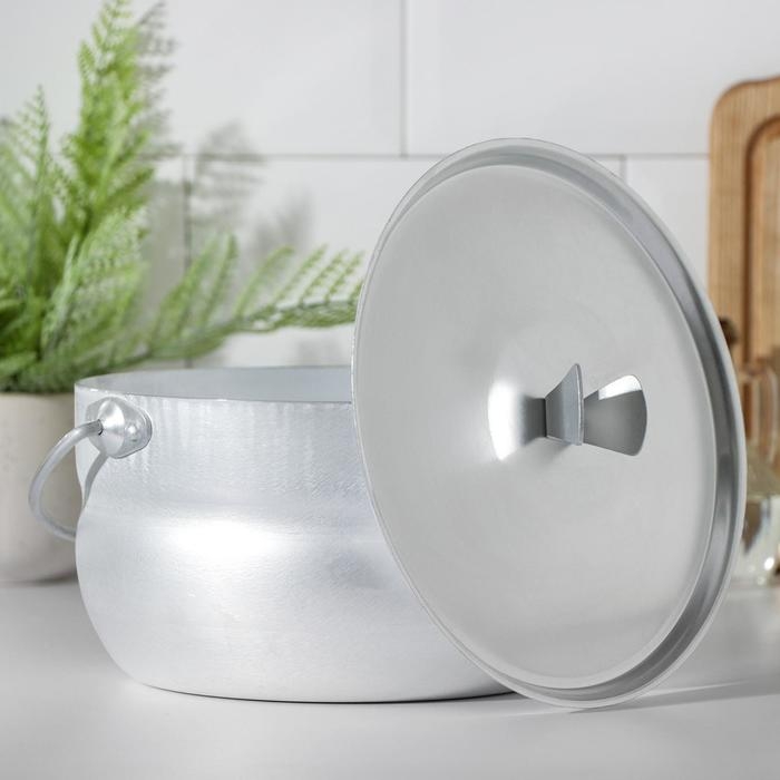 Котелок алюминиевый туристический, 3 л, алюминиевая крышка Котелок алюминиевый туристический, 3 л, алюминиевая крышка