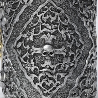 Кружка из нержавеющей стали &laquo;Череп с мечом. Хэллоуин&raquo;, 400 мл, цвет серебристый