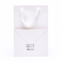 Пакет подарочный, с окном,  30 х 20 х 16 см, белый