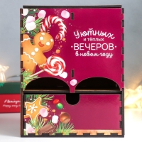 Чайный домик с ящиком "Пряничный дом" 20х15х8,5 см Чайный домик с ящиком "Пряничный дом" 20х15х8,5 см