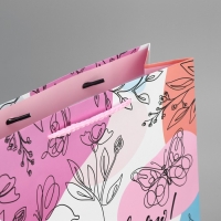 Пакет подарочный ламинированный, упаковка, &laquo;Поздравляю!&raquo;, M 24 х 29 х 9 см