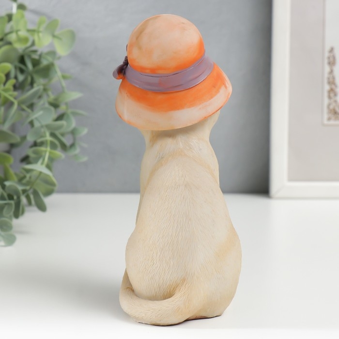 Сувенир полистоун Сувенир полистоун "Кошечка в дамской шляпке" 16,5х7,5х10 см