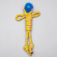 Игрушка канатная "Человечек" с мячиком, 75 г, до 24 см, микс цветов Игрушка канатная "Человечек" с мячиком, 75 г, до 24 см, микс цветов