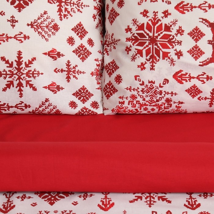 Постельное бельё &laquo;Этель&raquo; 2 сп Christmas sketch 175х215 см, 200х220 см,70х70 см -2 шт, поплин