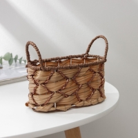 Кашпо для цветов плетёное с ручками Доляна «Овал», 17,5×8×12,5 см, цвет светло-коричневый Кашпо для цветов плетёное с ручками Доляна «Овал», 17,5×8×12,5 см, цвет светло-коричневый