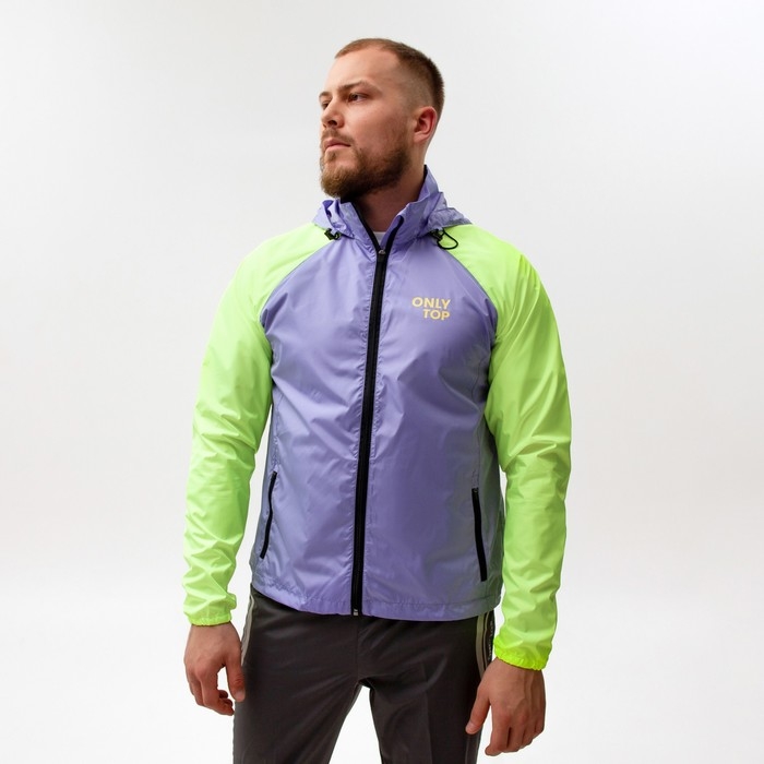 Ветровка ONLYTOP унисекс с сумкой purple, р. 48