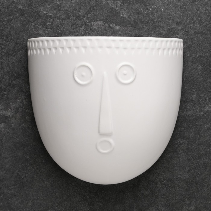 Кашпо подвесное "Силуэт" белое, 17х7см