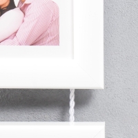 Фоторамка на 3 фото 10х15 см подвесная белый (пластиковый экран) Фоторамка на 3 фото 10х15 см подвесная белый (пластиковый экран)