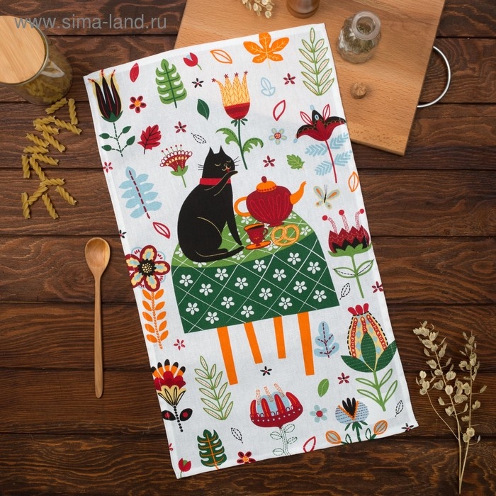 Полотенце кухонное &laquo;Кошечка&raquo; 35х60 см