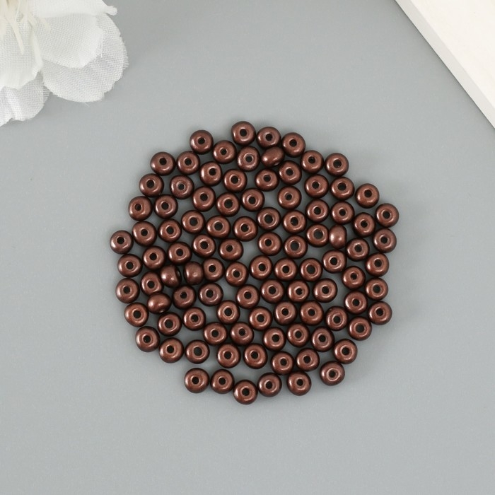Бисер стекло 6/0 Бисер стекло 6/0 "Металлик. Горький шоколад" 10 гр