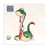 Новогодние салфетки бумажные Home Collection Сlassic &laquo;Удавчик в галстуке&raquo;, 3 слоя, 33х33 см, 20 шт