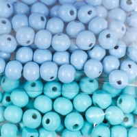 Бусины для творчества дерево "Небесная гамма" d-0,8 см, 4 цвета х 10 гр