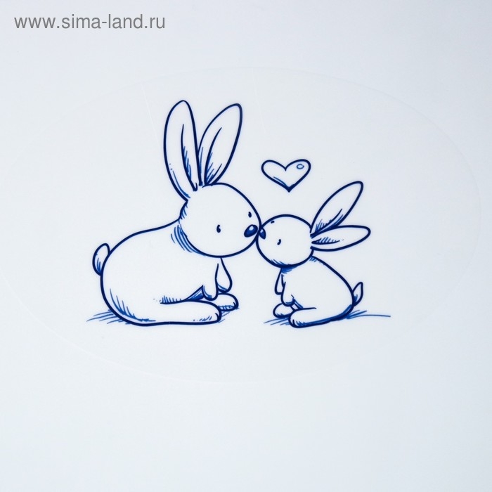 Ванна детская &laquo;Кролики&raquo; со сливом, 102 cм, цвет бирюзовый