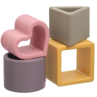 Развивающая игрушка - сортер &laquo;Изучаем фигуры&raquo;, пищевой силикон, цвет бежевый, Mum&Baby