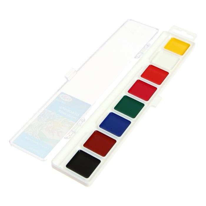 Акварель 8 цветов медовая Гамма Акварель 8 цветов медовая Гамма "Классическая" без кисти, пластиковая упаковка, европодвес