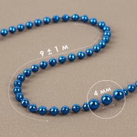 Бусы на нитях, круглые, 4 мм, 9 ± 1 м, цвет синий Бусы на нитях, круглые, 4 мм, 9 ± 1 м, цвет синий