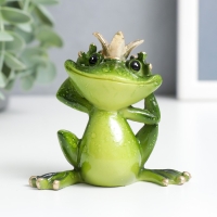 Сувенир полистоун лак "Лягушка-квакушка в короне" МИКС 8,3х7,5х5 см