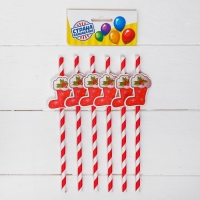 Трубочки для коктейля &laquo;Носочек&raquo;, набор 10 шт.