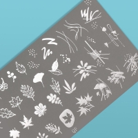 Диск для стемпинга металлический «Листья», 12 × 6 см Диск для стемпинга металлический «Листья», 12 × 6 см