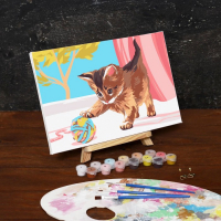 Картина по номерам на холсте с подрамником «Котёнок с клубком», 30х20 см Картина по номерам на холсте с подрамником «Котёнок с клубком», 30х20 см