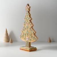 Сувенир полистоун "Ёлочка пряничная с узорами из глазури" 18,5х7х30,5 см Сувенир полистоун "Ёлочка пряничная с узорами из глазури" 18,5х7х30,5 см