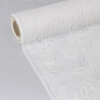 Клеёнка на стол «Ягодки», ажурная, ширина 137 см, рулон 20 метров, толщина 0,2 мм, цвет белый Клеёнка на стол «Ягодки», ажурная, ширина 137 см, рулон 20 метров, толщина 0,2 мм, цвет белый