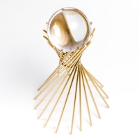 Сувенир интерьерный металл "Вулкан" золото 29х16х16 см