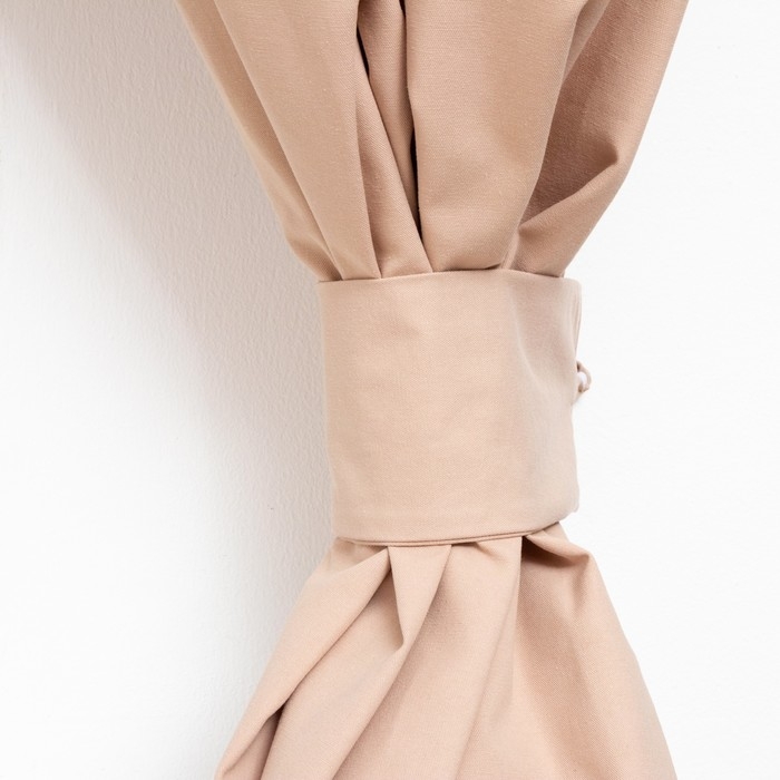 Комплект штор для кухни с подхватами Этель "Kitchen", цвет бежевый, 150х180 см - 2 шт