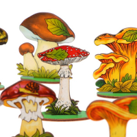 Набор &laquo;Грибы на подставке&raquo; в деревянной коробке, 36 деталей