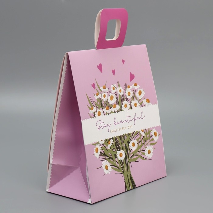 Пакет подарочный с формовым клапаном, упаковка, &laquo;Вдохновляй&raquo;, 23 х 27 х 11.5 см