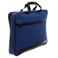 Папка с ручками текстильная А4, 370 х 290 х 50 мм, Calligrata, 1С15 "Кингисепп", внешний/внутренний карман, синяя Папка с ручками текстильная А4, 370 х 290 х 50 мм, Calligrata, 1С15 "Кингисепп", внешний/внутренний карман, синяя