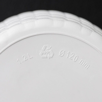 Горшок для цветов с поддоном &laquo;Ротанг&raquo;, 1,2 л, цвет белый