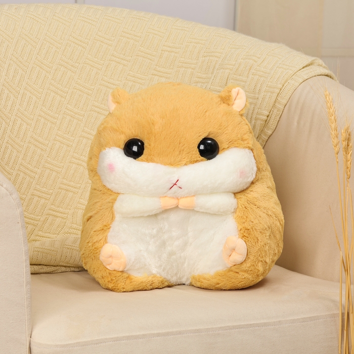 Мягкая игрушка &laquo;Хомяк&raquo; с пледом, 30 см, цвет бежевый