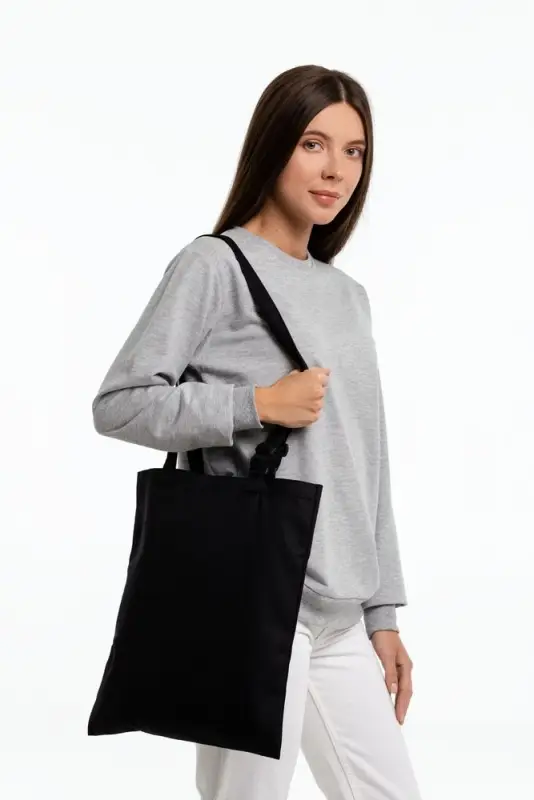 Сумка для покупок с регулируемыми ручками Leta, черная Сумка для покупок с регулируемыми ручками Leta, черная