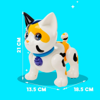 Робот кот «Умный питомец» ZHORYA, программируемый, на пульте управления, интерактивный: звук, свет, танцующий, музыкальный, на батарейках, на русском языке, белый Робот кот «Умный питомец» ZHORYA, программируемый, на пульте управления, интерактивный: звук, свет, танцующий, музыкальный, на батарейках, на русском языке, белый